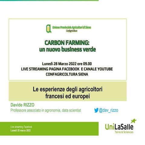 Carbon farming: le esperienze degli agricoltori francesi ed europei