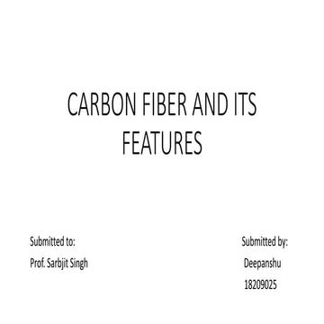 Carbon fiber and its features