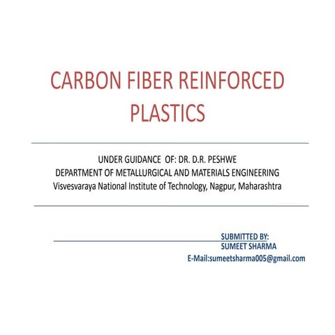 Carbon fiber reinforced plastics