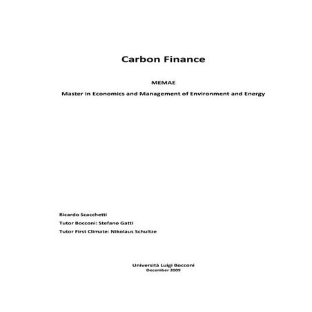 Carbon finance