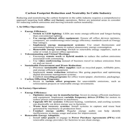 Carbon Footprint Reduction and Neutrality In Cable Industry.docx
