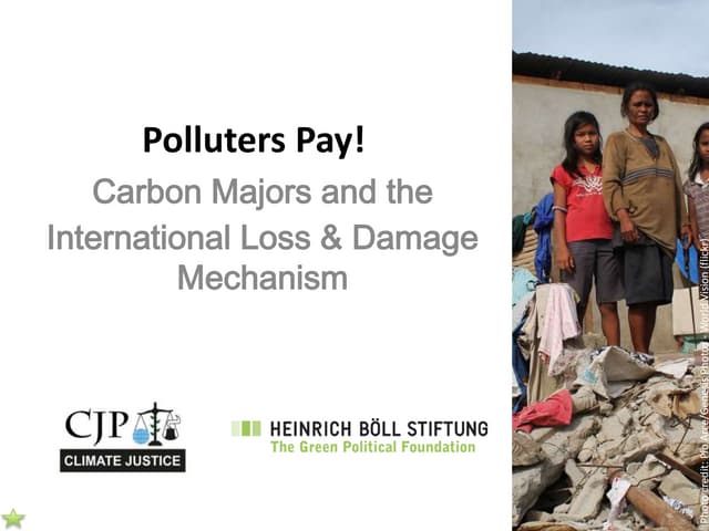 Carbon majors funding loss and damage presentation december 2014