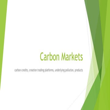 Carbon markets