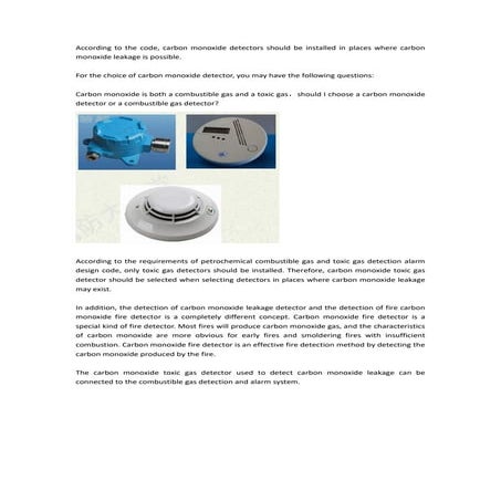 carbon monoxide detection system environment security fire alarm fire security