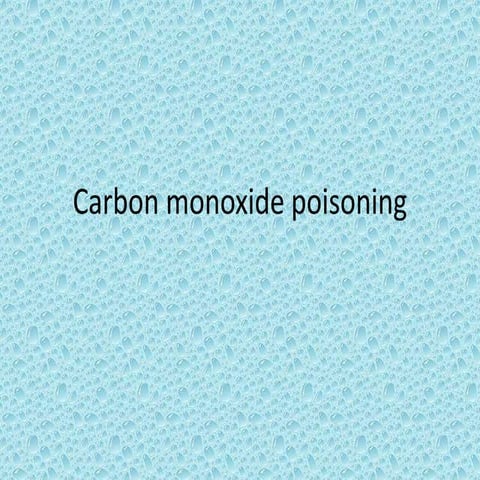Carbon monoxide poisoning