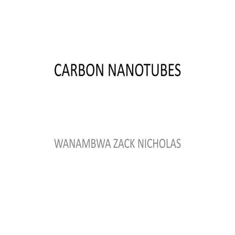 Carbon nanotubes