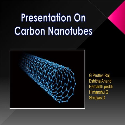 Carbon nanotubes properties and applications | PPTX
