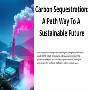carbon sequestration for sustainable future