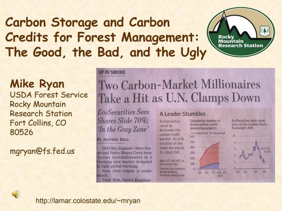 Carbon Storage And Carbon Credits For Forest Management The Good, The Bad, An...