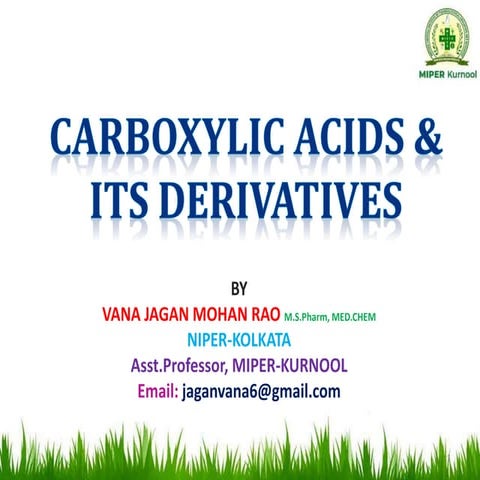 Carboxylic acid  derivatives