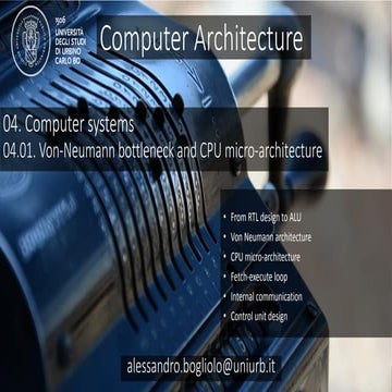 CArcMOOC 04.01 - Von Neumann and CPU micro-architecture