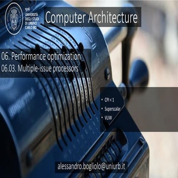 CArcMOOC 06.03 - Multiple-issue processors