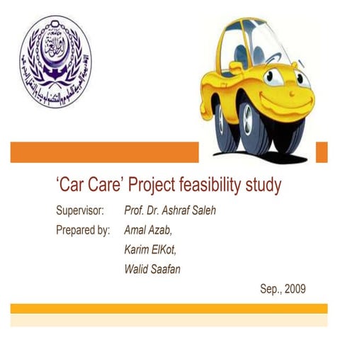 Car care project feasibility study