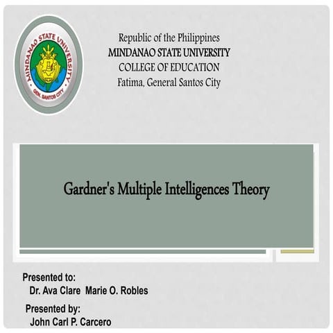 Gardner's Multiple Intelligences Theory