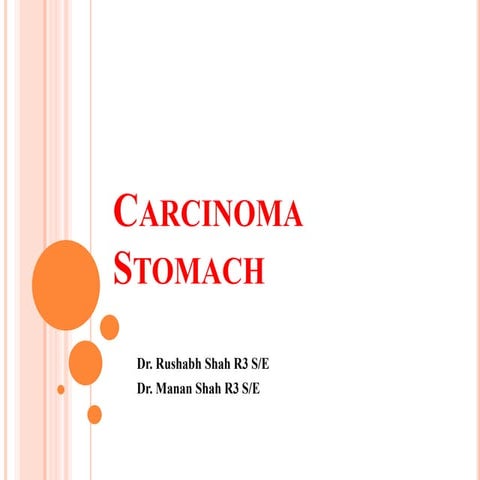 Carcinoma stomach seminar
