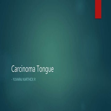 Carcinoma tongue ug class