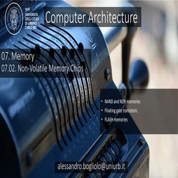 CArcMOOC 07.02 - Non-volatile memory devices