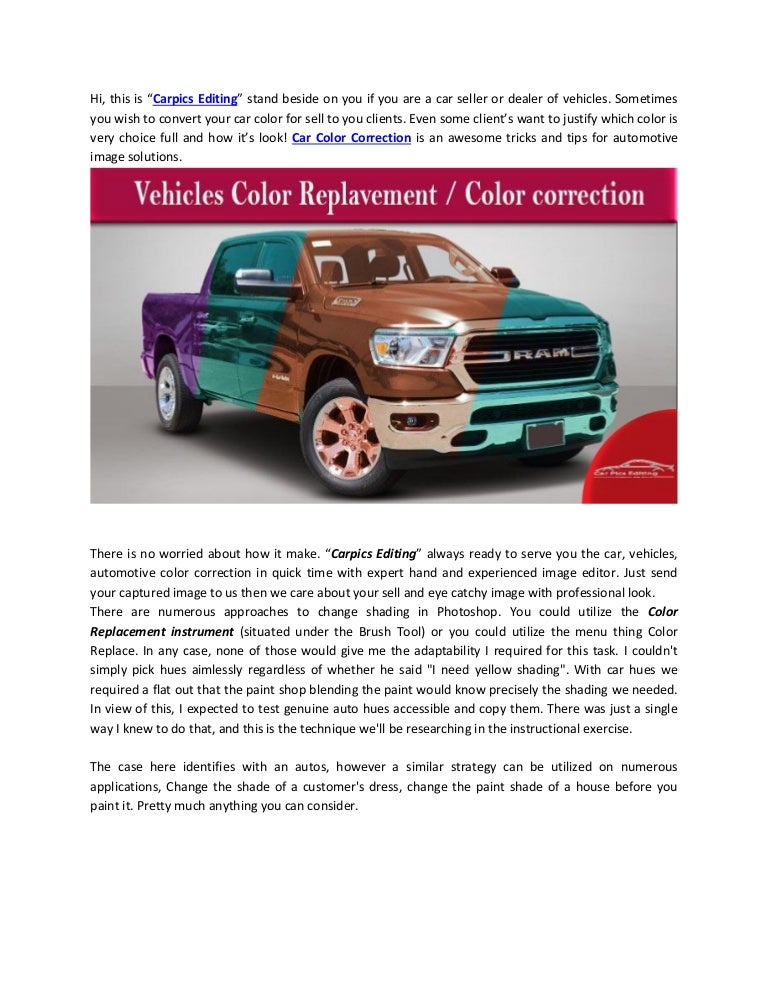 Car Color Correction Service