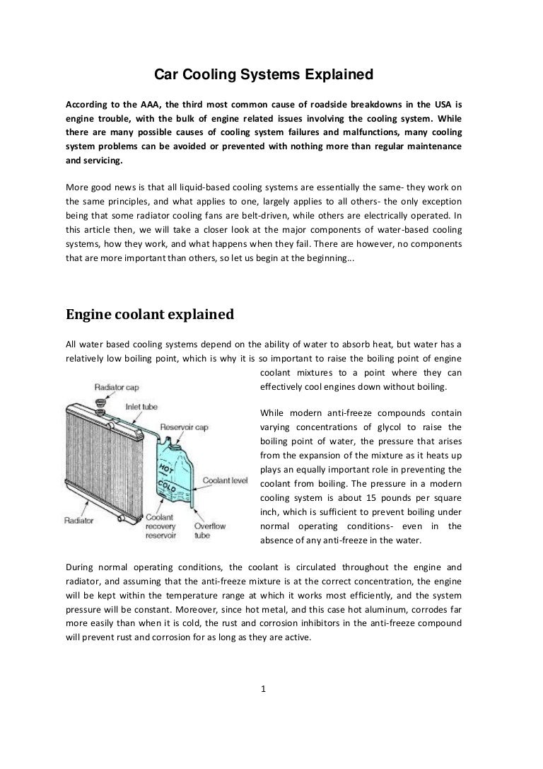 Car Cooling Systems Explained