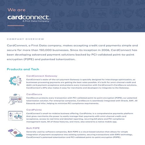 CardConnect Fact Sheet