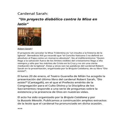 Cardenal Sarah. Un proyecto diabólico contra la Misa en latín.docx