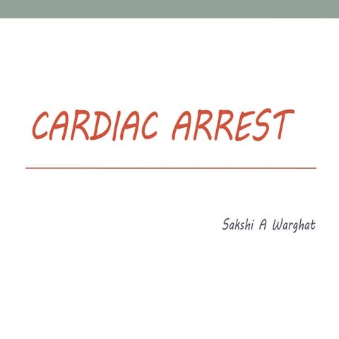 cardiacarrest ppt on microbiology in nursing education