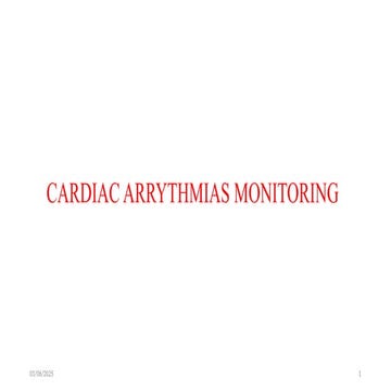 Cardiac arrthymias  measured by  heart activity.pptx
