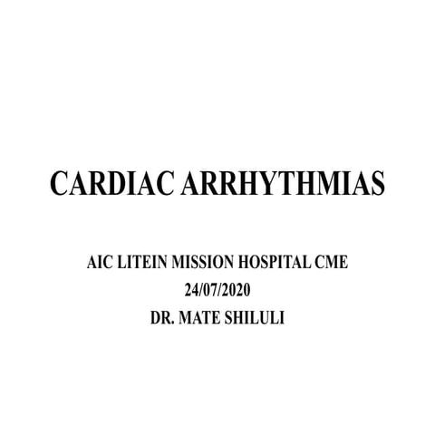 Cardiac arrythmias  iml