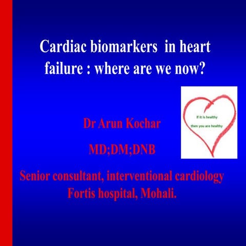 Cardiac biomarkers in chf