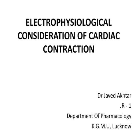 Cardiac contraction    electrophysiological property