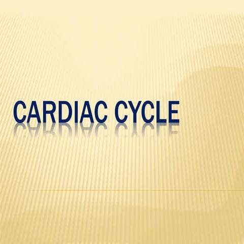 Cardiac cycle Physiology
