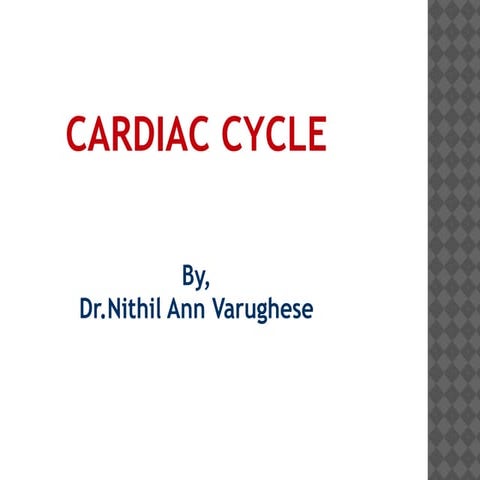 Cardiac cycle Dr. Nithil