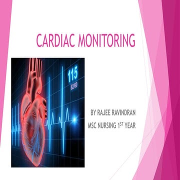 Presentation on Cardiac monitoring