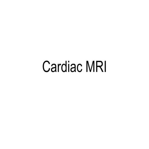 Cardiac mri