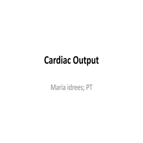 Cardiac output