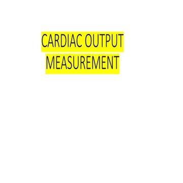 CARDIAC OUTPUT. presentation cardiac output