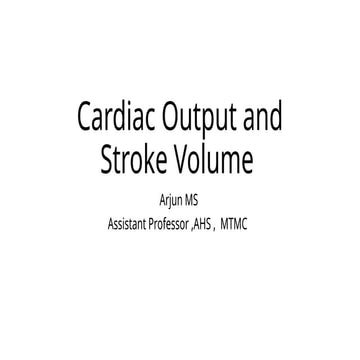 Cardiac Output and Stroke Volume by me  .pptx