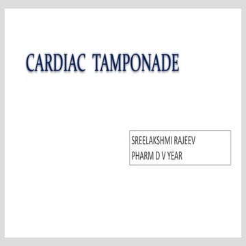 Cardiac tamponade