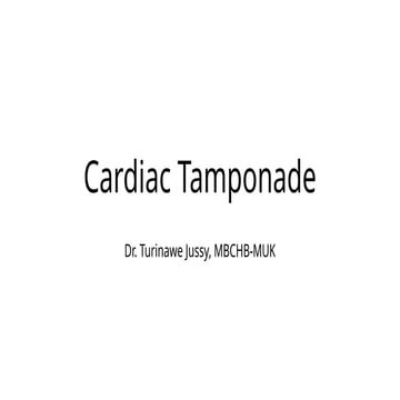 Cardiac Tamponade with the heart issues.