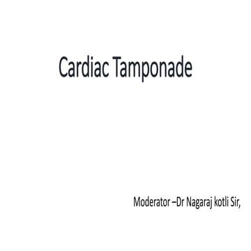 Cardiac Tamponade and pericarditis causing effusion