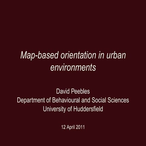 Cardiff map-based orientation talk