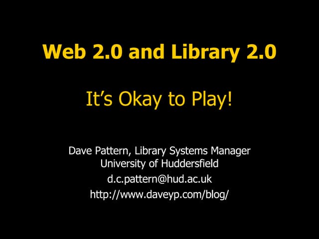 Cardiff - Web 2.0 & Library 2.0