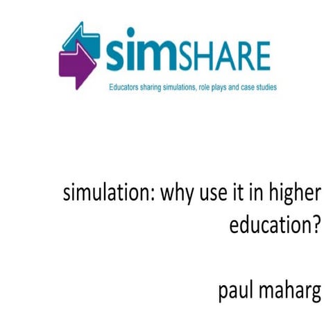 Open Educational Resources (OER) in Simulation Learning Workshop