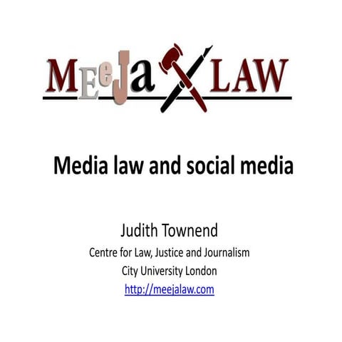 Media law for community journalists and bloggers