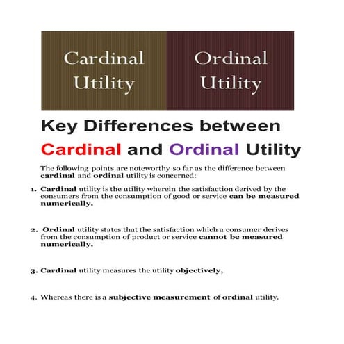 Cardinal and ordinal utility gp