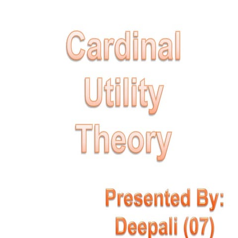 Cardinal utility