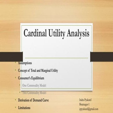 Cardinal utility analysis