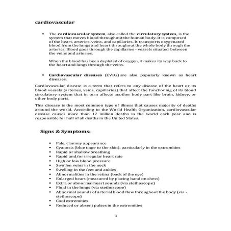 Cardiovascular Disease