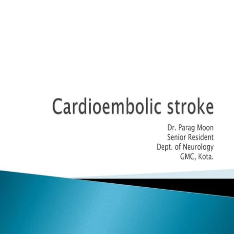 Cardioembolic stroke