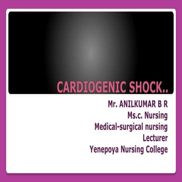 Cardiogenic shock 